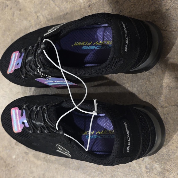 (J31) Skechers Women's Black Athletic Shoes Memory Foam Sz 8 - Picture 4 of 7